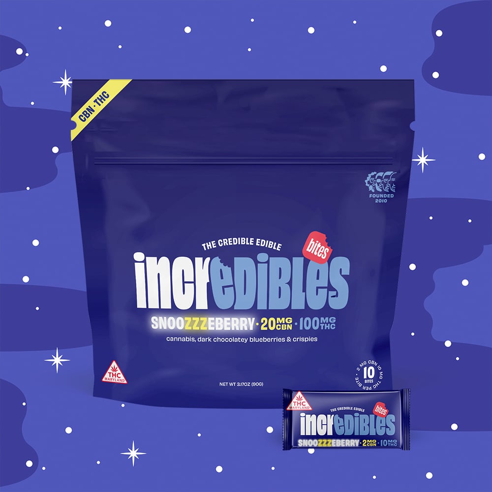 incredibles – 5:1 Snoozzzeberry + CBN Bites [10pk] (100mg THC/20mg CBN)