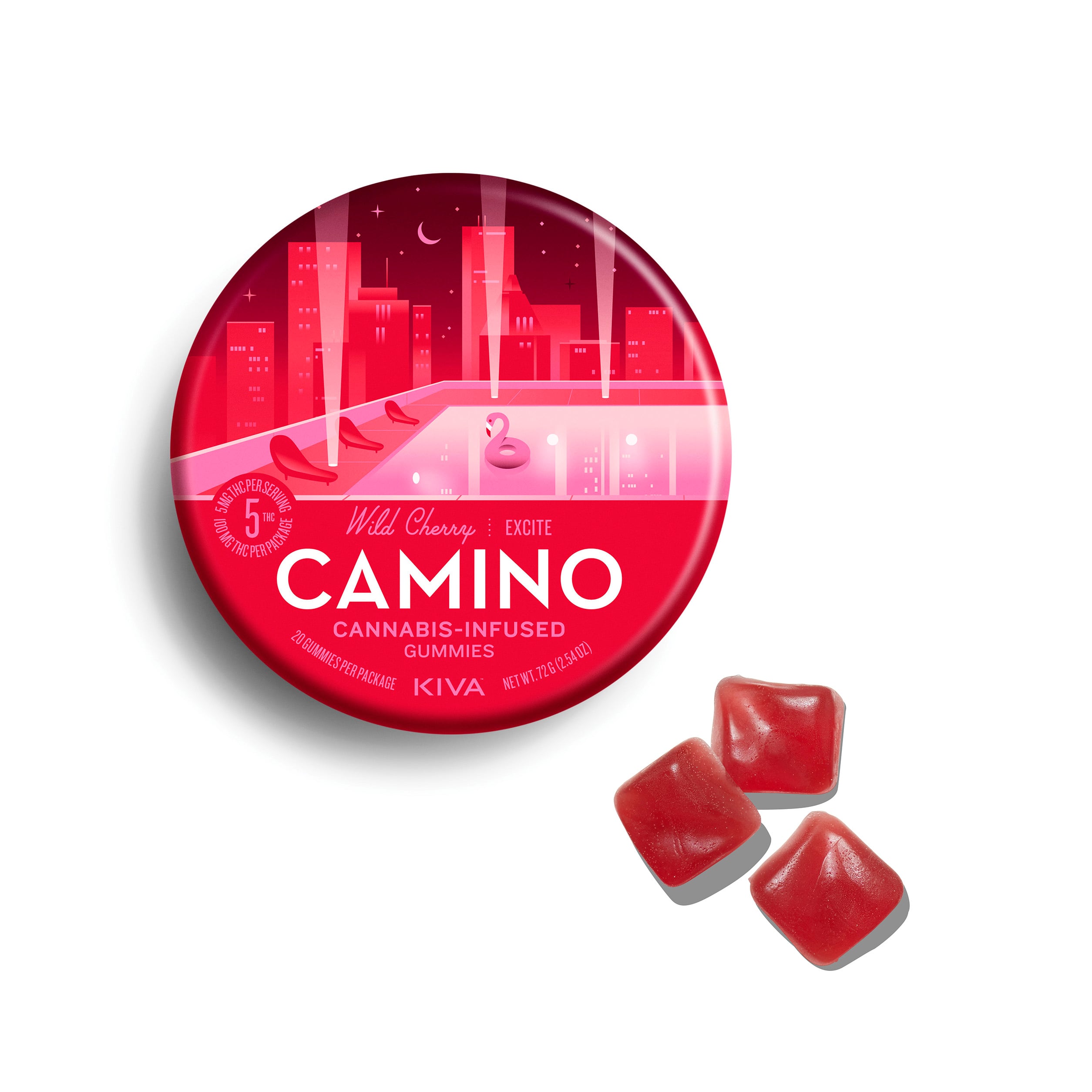 Camino – 'Excite' Wild Cherry [20pk] (100mg THC)