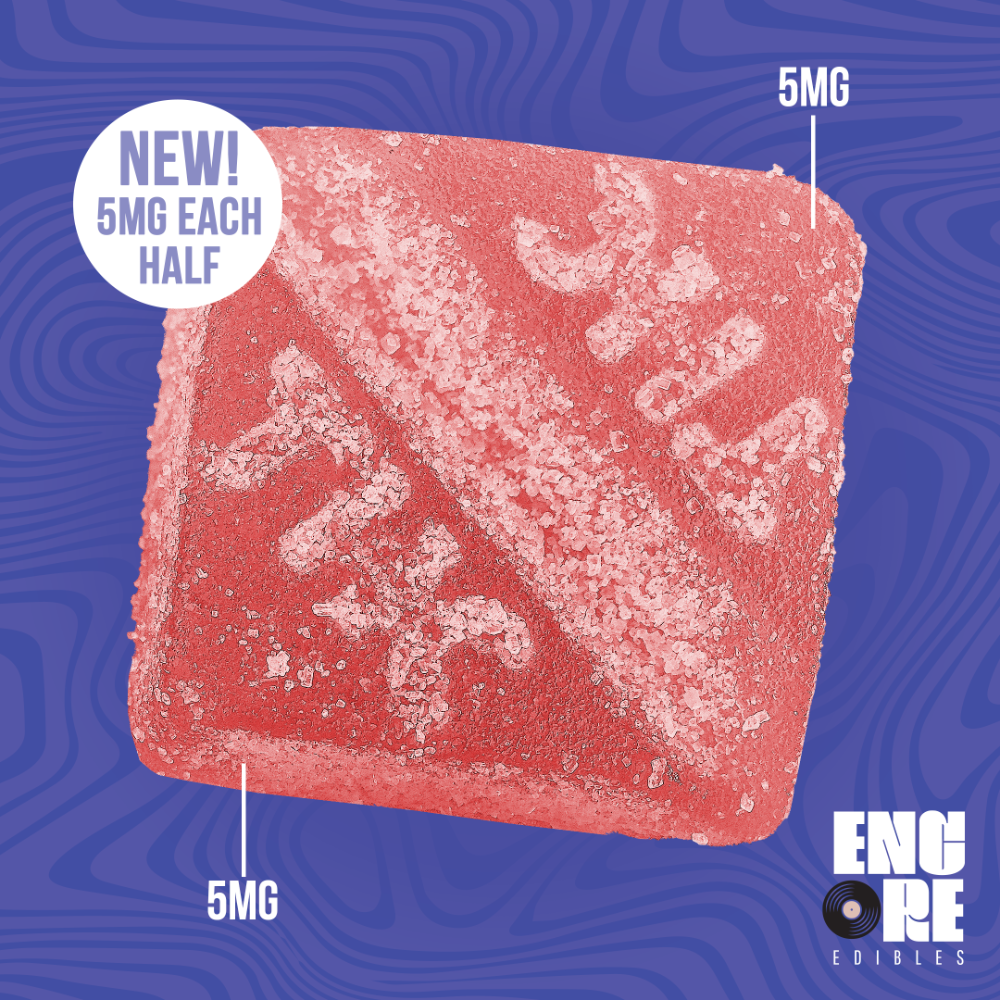 Encore Edibles – Encore Pomegranate Punch CBN:THC Gummies CBN53.8mg T98.2mg I 27570
