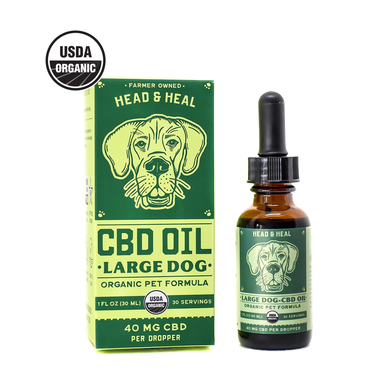 Head & Heal – Large Dog CBD Oil [30ml] (1200mg CBD)