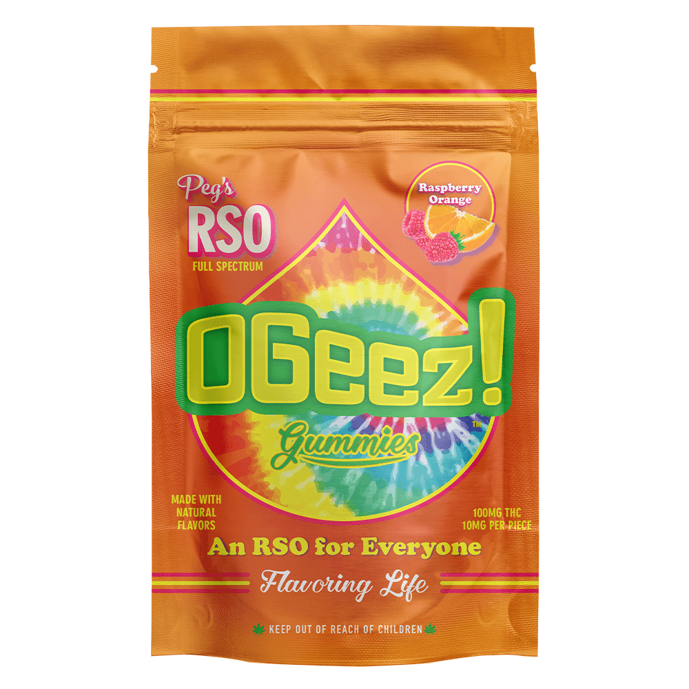 OGeez! – RSO - Peg's Raspberry Orange [10pk] (100mg)