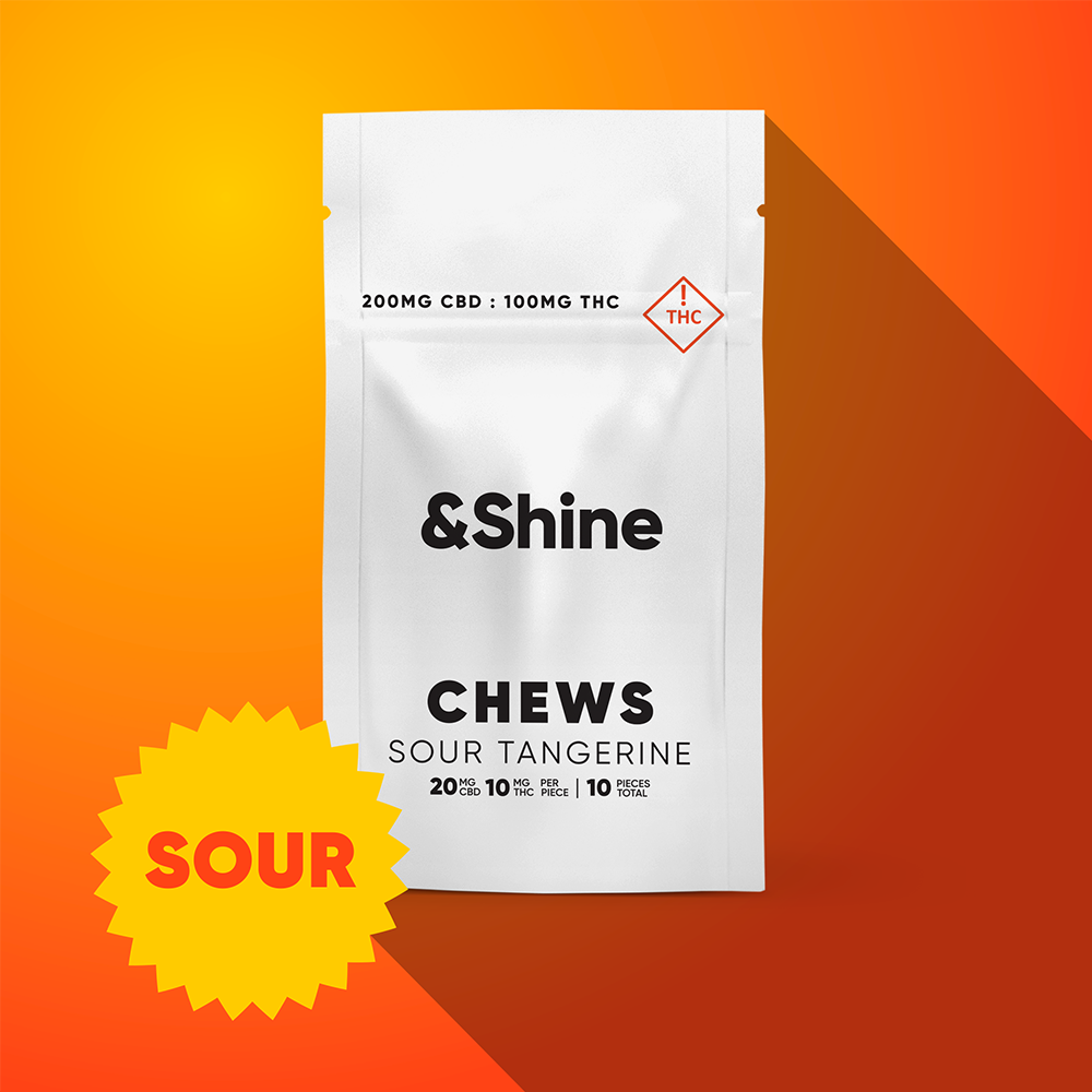 &Shine – Sour Tangerine [10pk] (200mg CBD/100mg THC)
