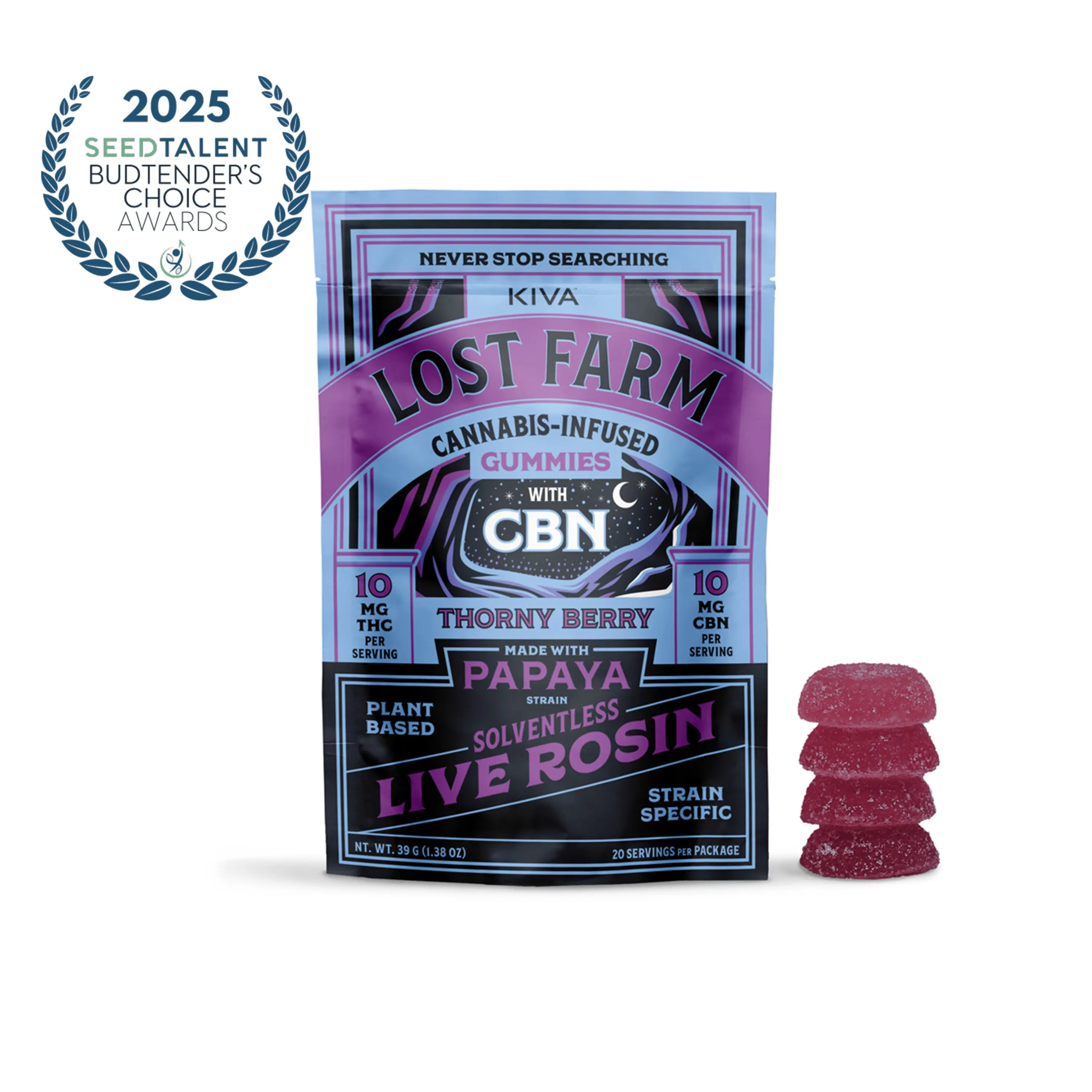 Lost Farm – 10:10 Thorny Berry x Papaya [10pk] (100mg THC/100mg CBN)