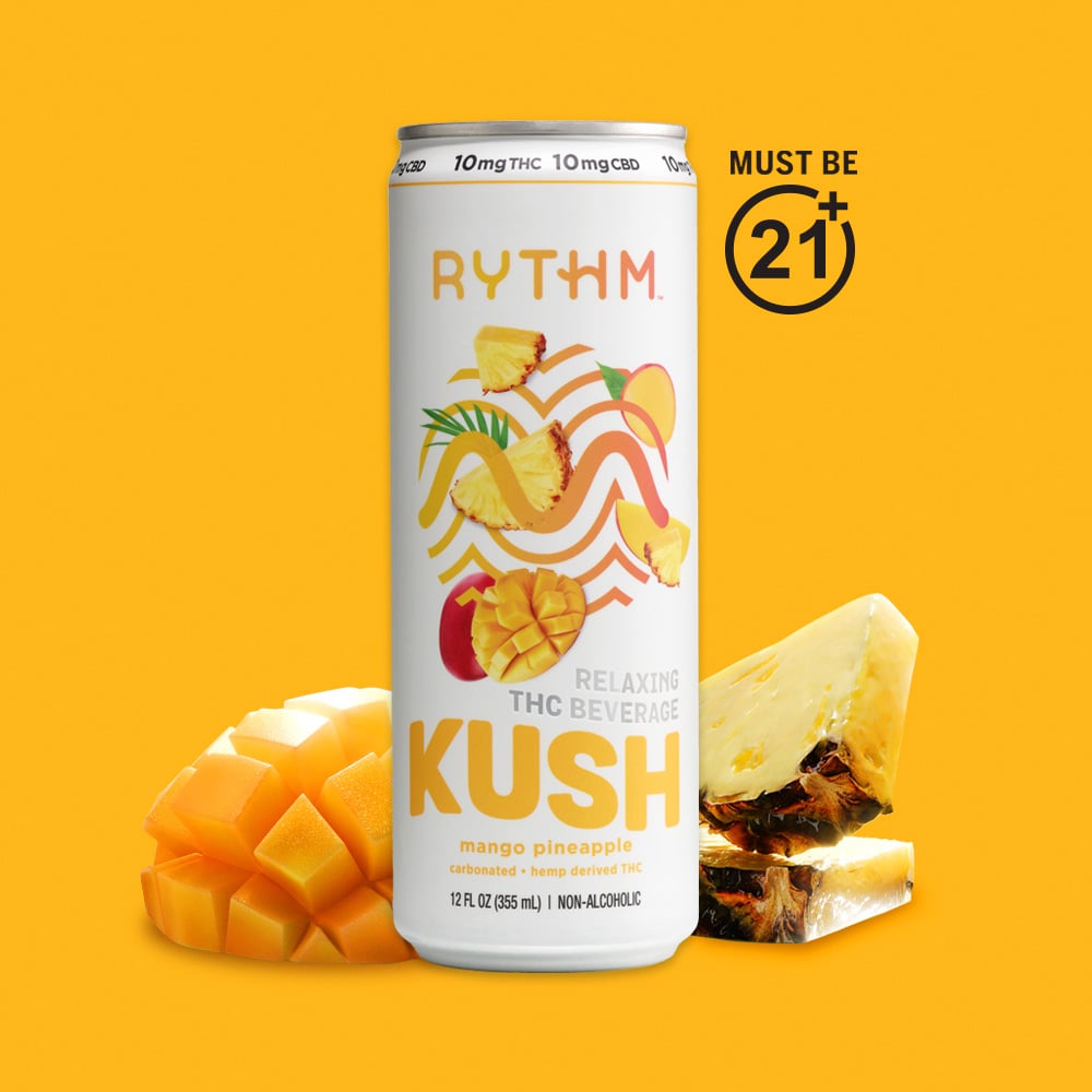 RYTHM – Kush Mango Pineapple [12oz] (10mg THC/10mg CBD)