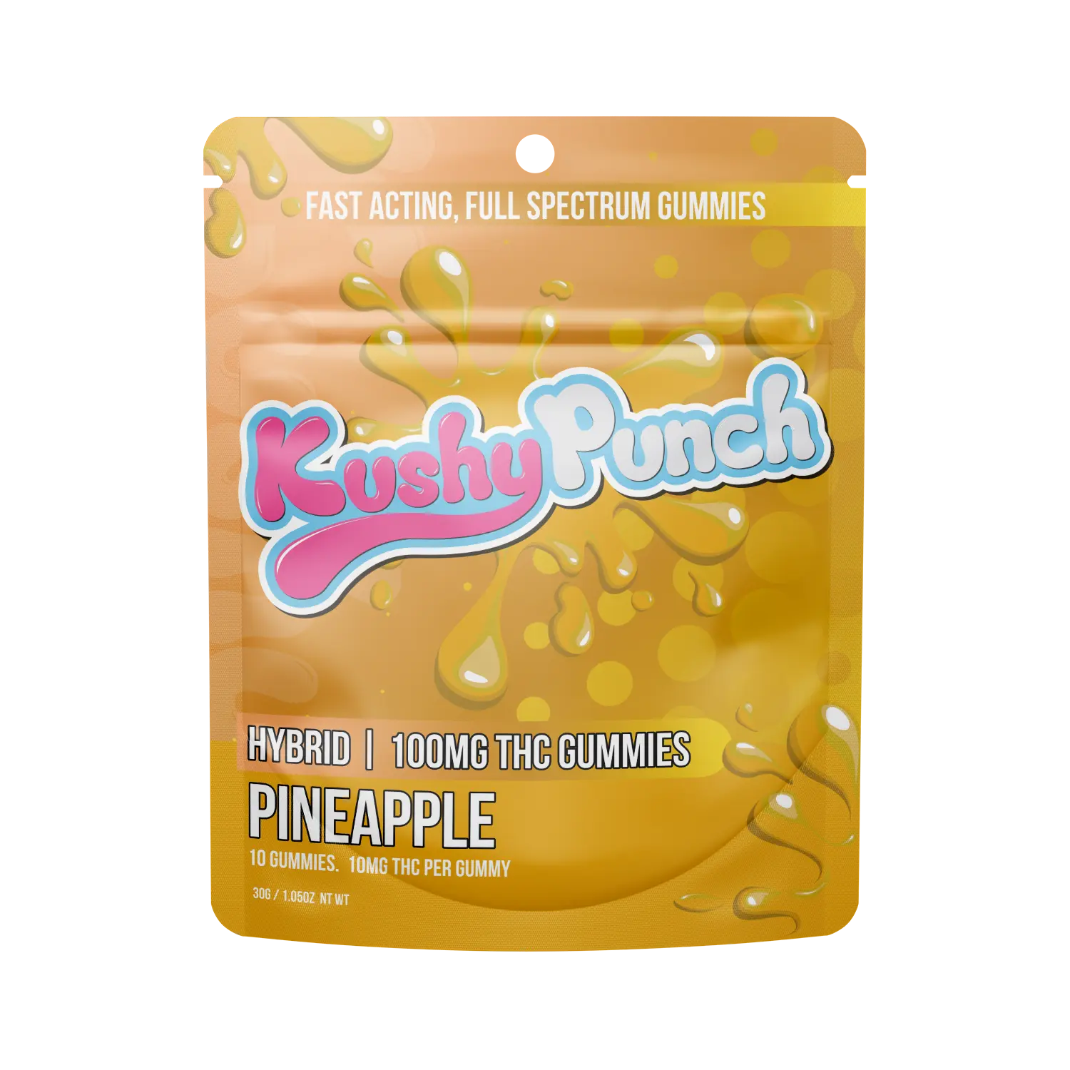 Kushy Punch – Pineapple - Hybrid [10pk] (100mg)