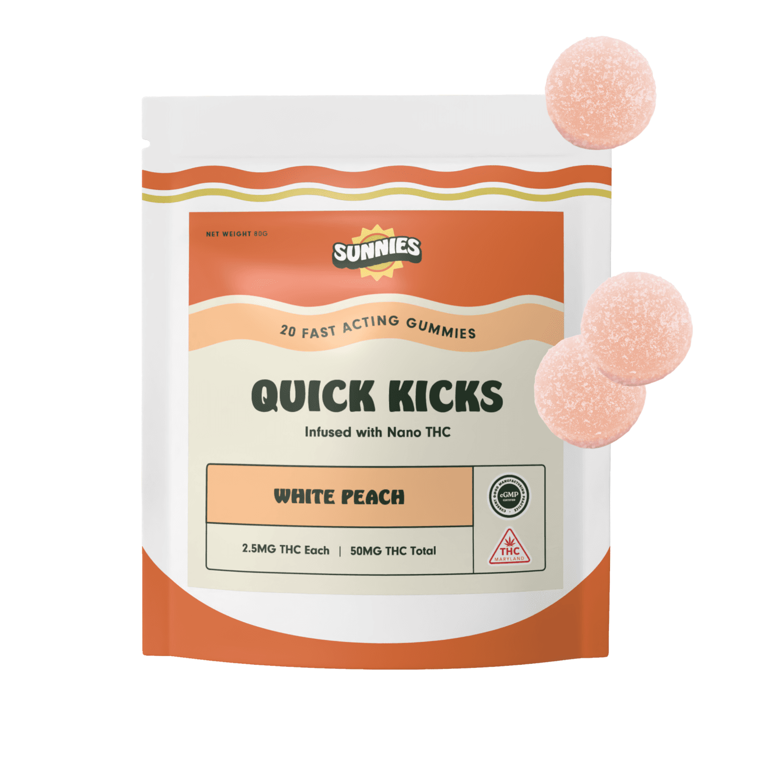 Sunnies – White Peach [10pk] (100mg)