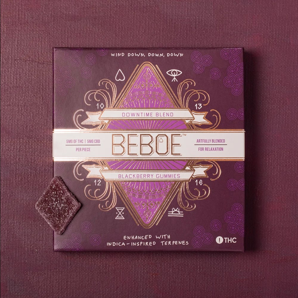 Beboe – 1:1 Downtime Blackberry [14pk] (100mg CBD/100mg THC)