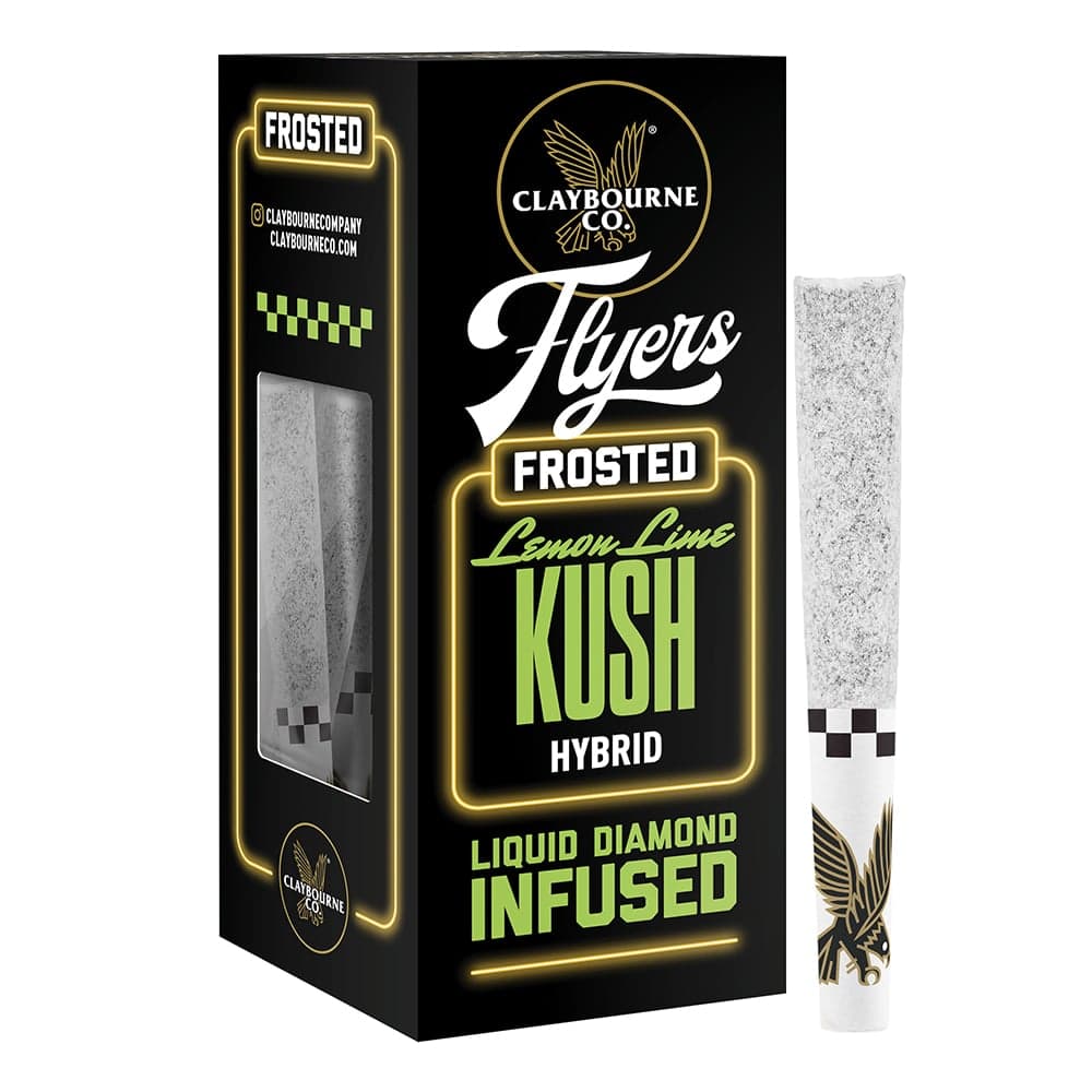 Claybourne – Lemon Lime Kush (2.5g) - Diamond Frosted Flyers Pre-Rolls