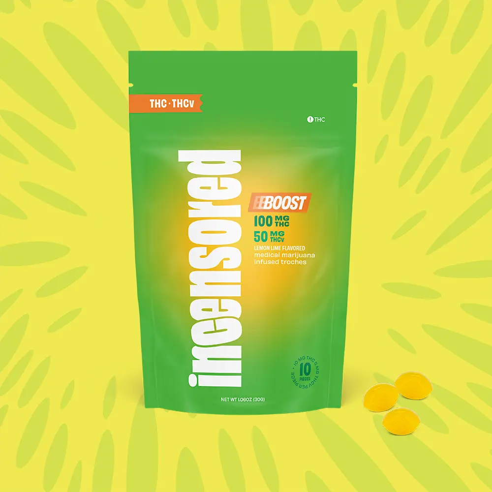 (inc)ensored – 2:1 Lemon Lime Boost + THCv [10pk] (100mg THC/50mg THCv)