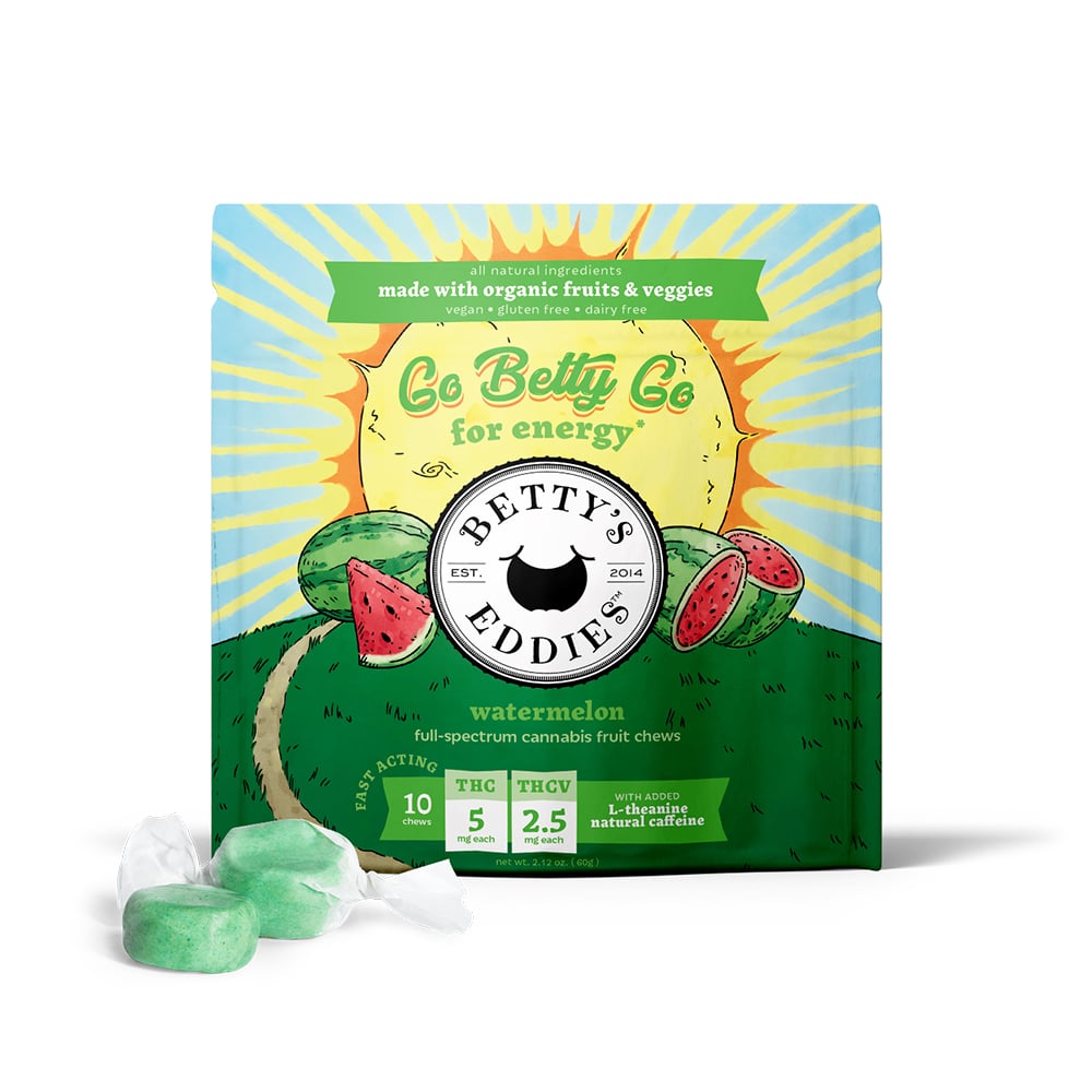 Betty's Eddies – Go Betty Go - Watermelon [10pk] (500mg THC/25mg THCV)