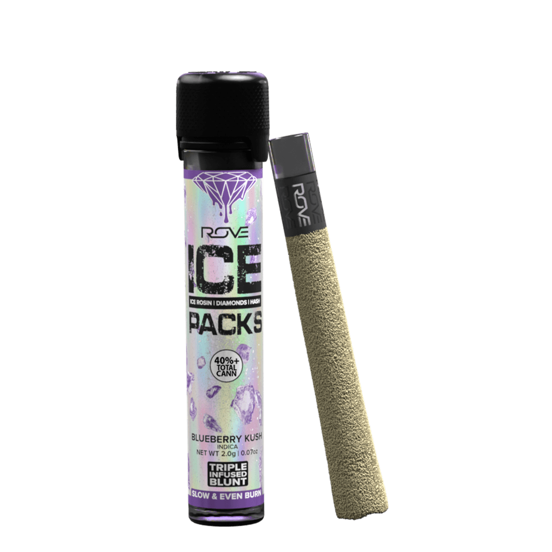 ROVE – Blueberry Kush - Infused Ice Pack Blunt (Rosin, Hash, and Diamonds) [2g]
