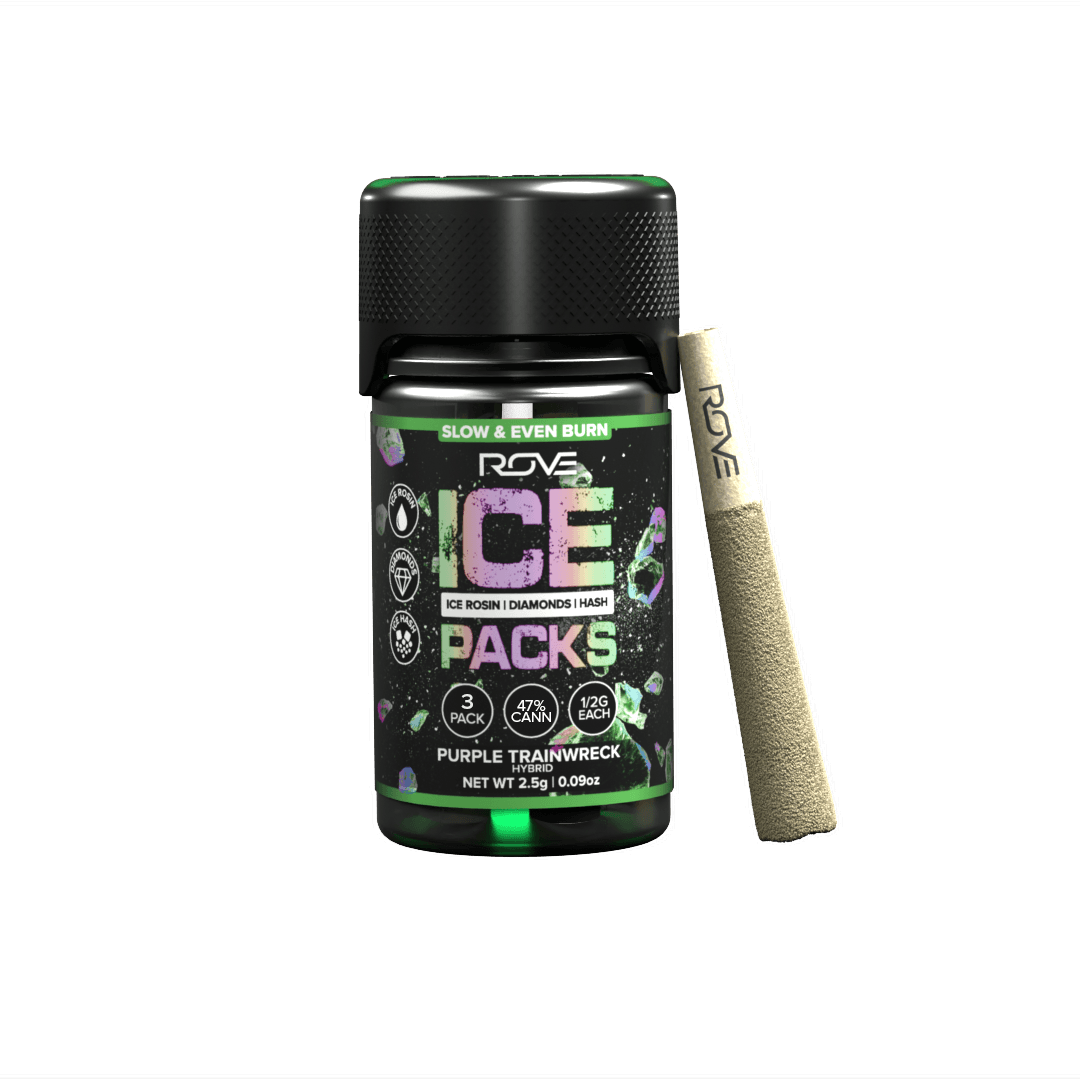 ROVE – Purple Trainwreck- Infused Ice Packs (Rosin, Hash, and Diamonds) [3x 0.5g]