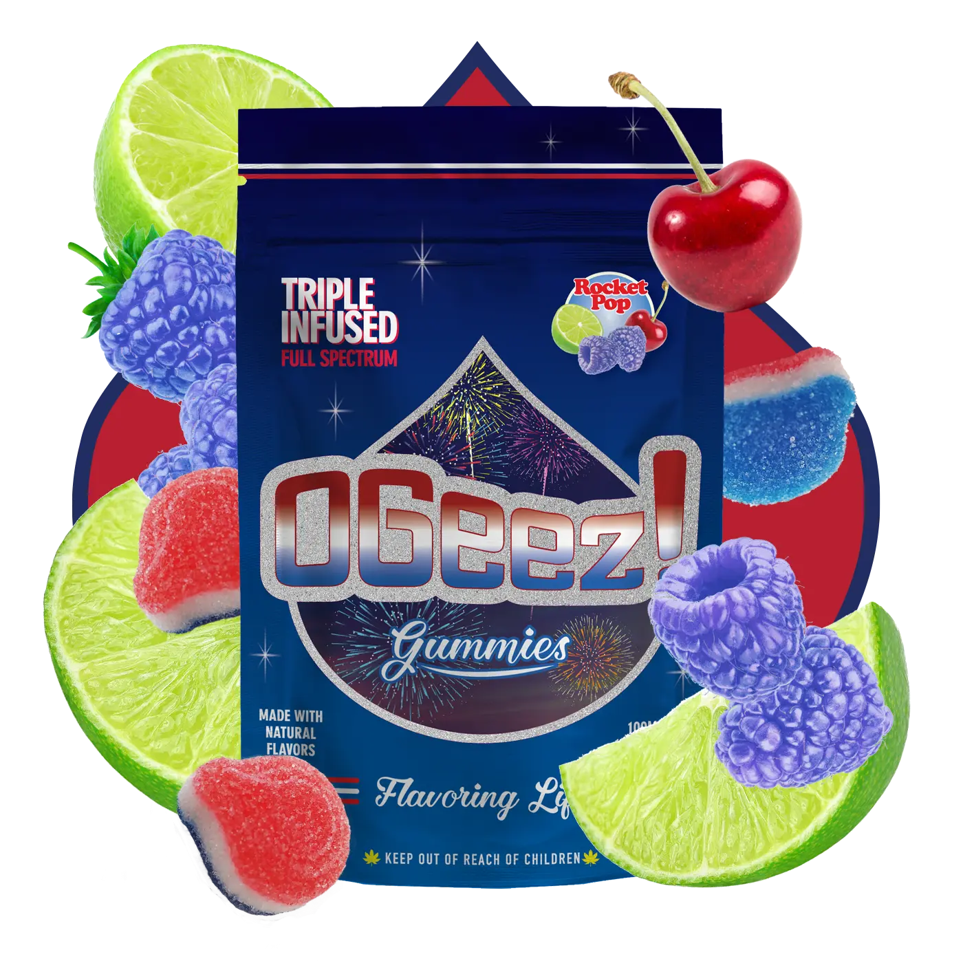 OGeez! – Triple Infused - Rocket Pop [10pk] (100mg)