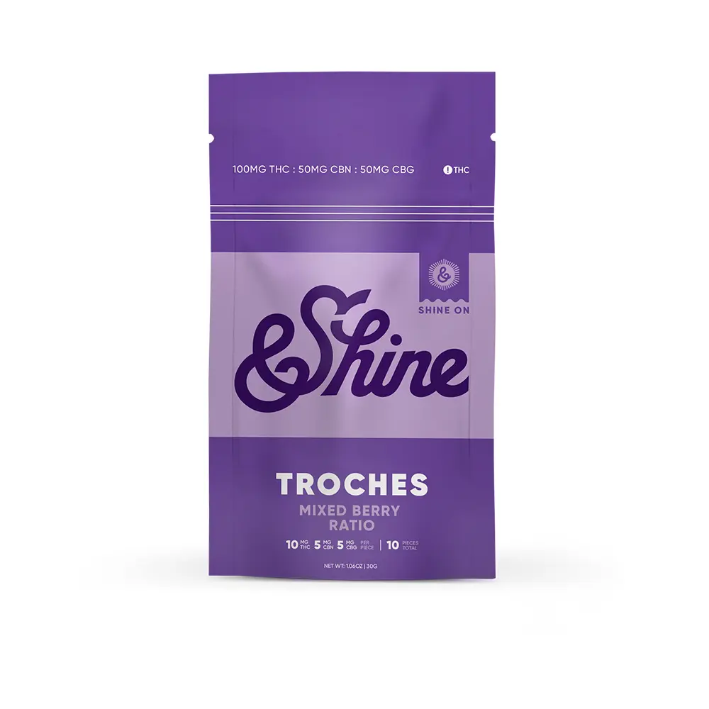 &Shine – Mixed Berry [10pk] (100mg THC/50mg CBN/50mg CBG)