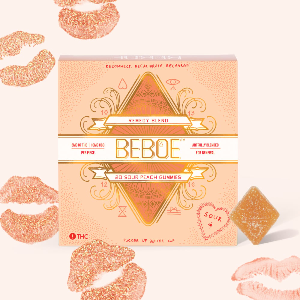 Beboe – 1:2 Sour Peach Remedy [20pk] (200mg CBD/100mg THC)