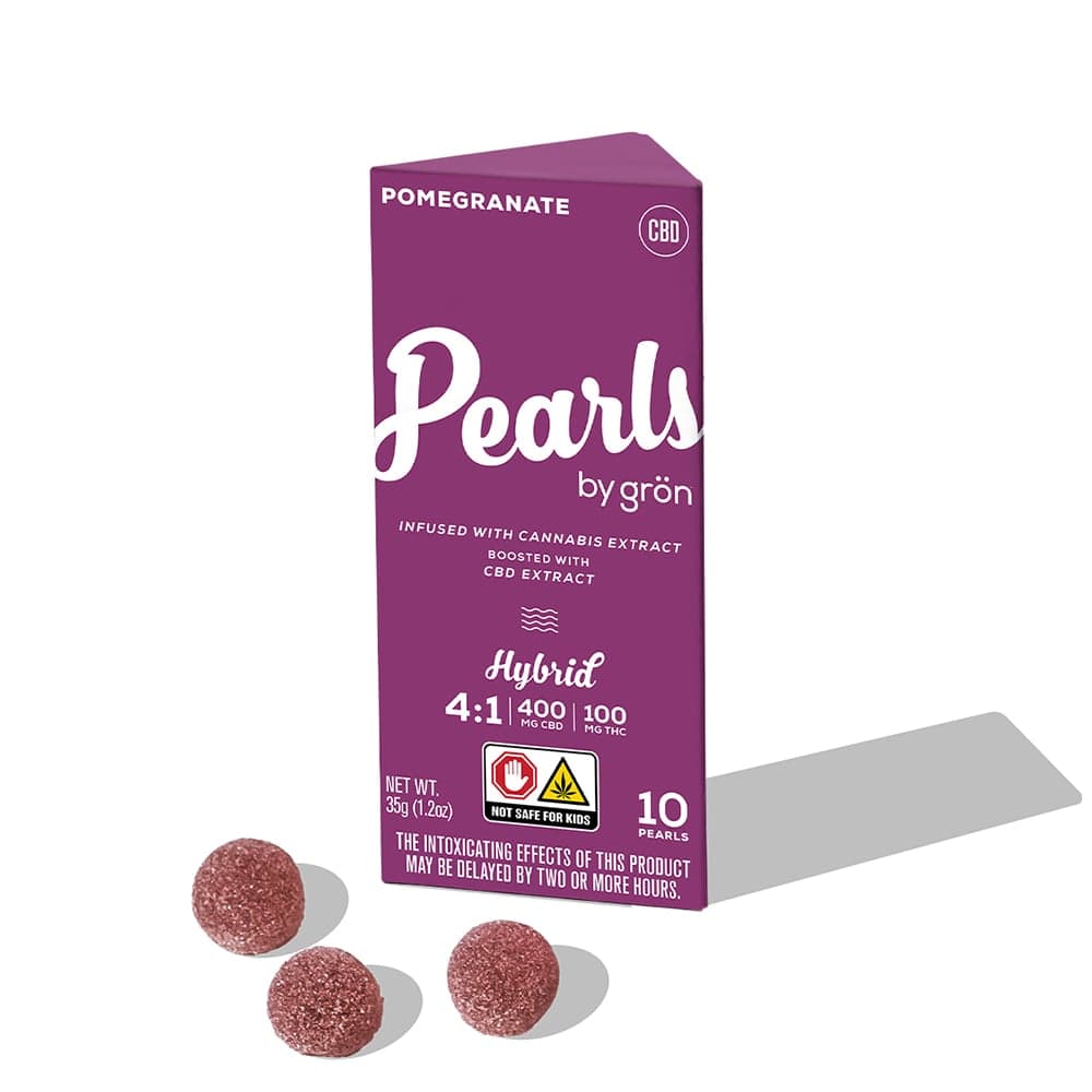 Grön – 4:1 Pomegranate Pearls - Hybrid (400mg CBD /100mg THC)