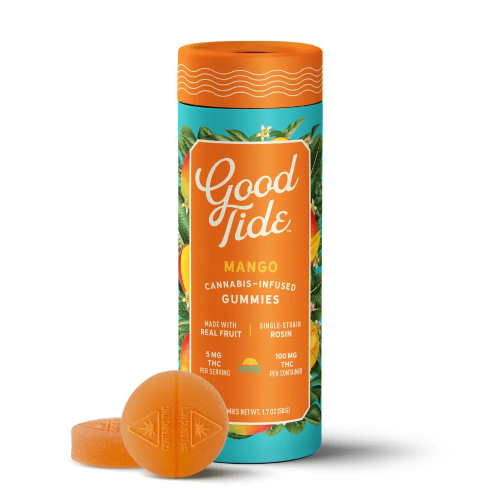 Good Tide – Mango Single-Strain Rosin Gummies | Mellow | 100mg