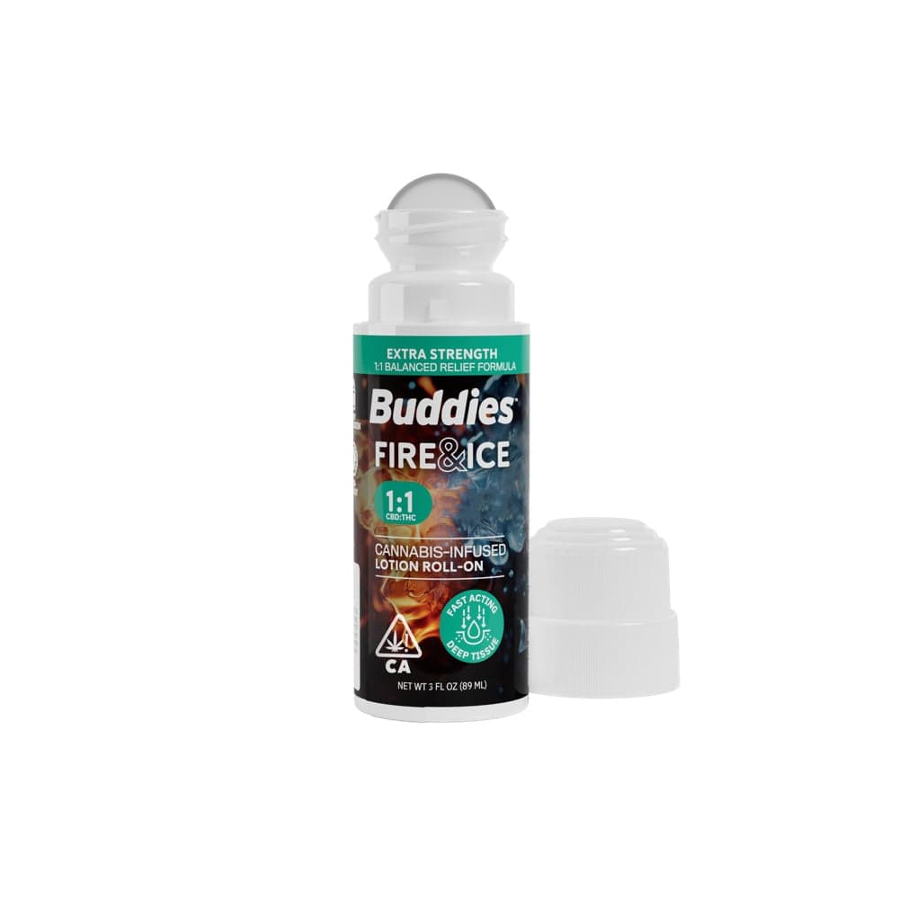 Buddies Brand – 1:1 Fire & Ice [3oz] (1100mg CBD/1100mg THC/150mg CBN/150mg CBG)