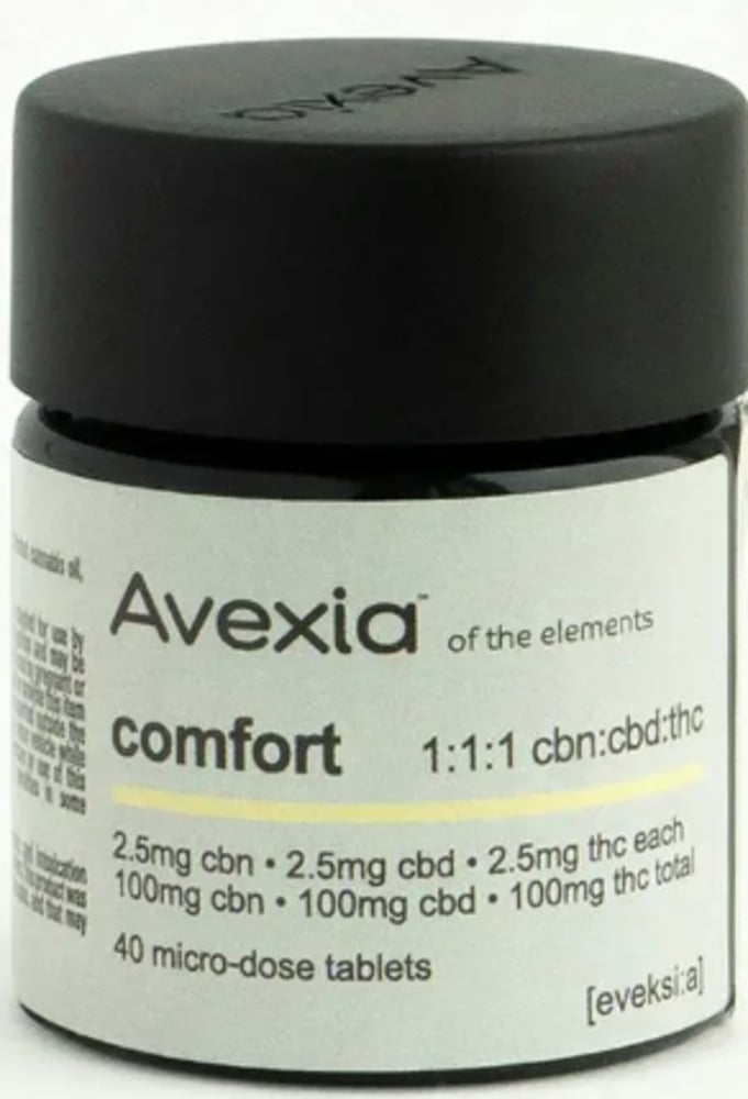 Avexia – Comfort 1:1:1 CBN:CBD:THC [40pk] (100mg CBN/100mg CBD/100mg THC)