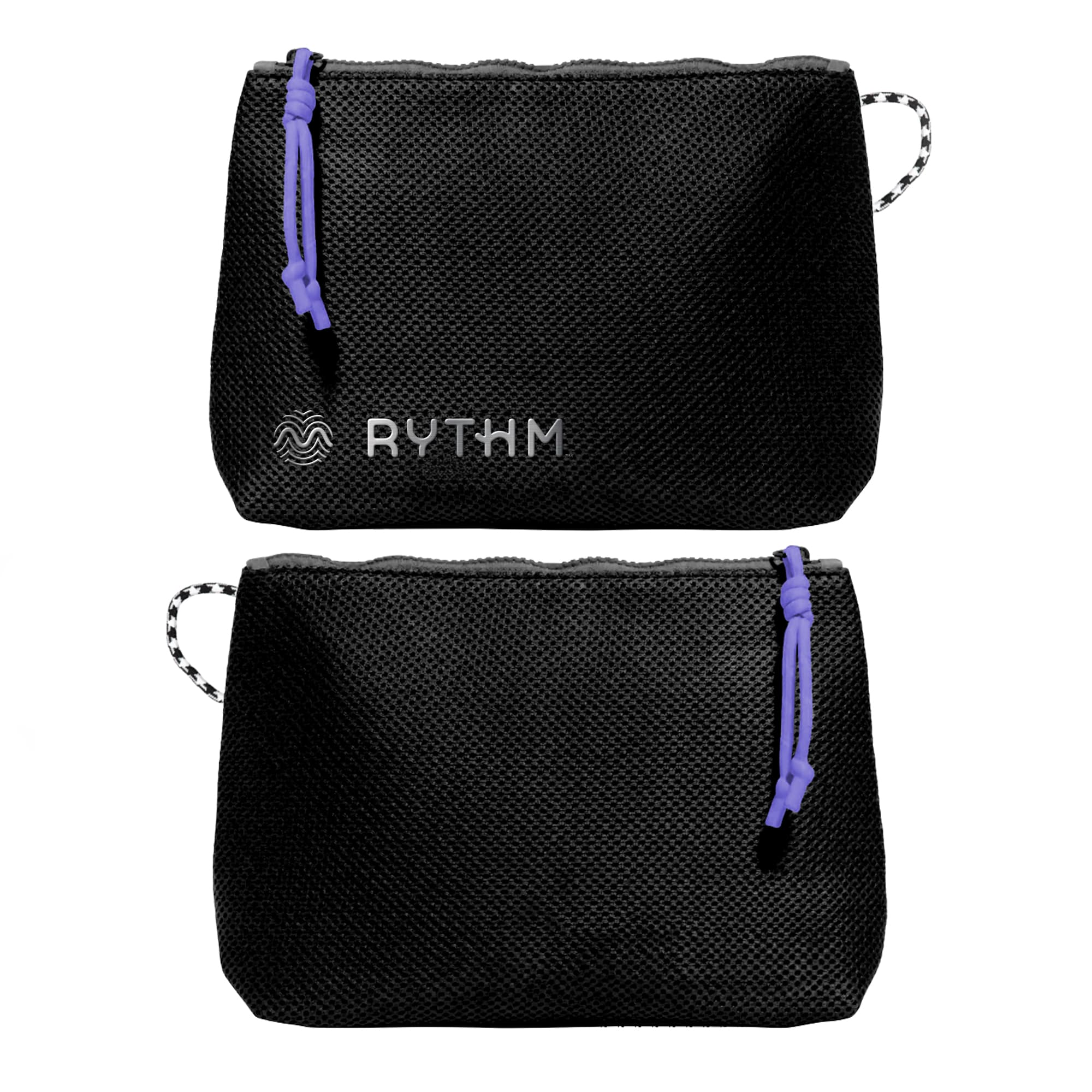 RYTHM – RYTHM Chrome Logo Mesh Stash Pouch - (Black/Purple)