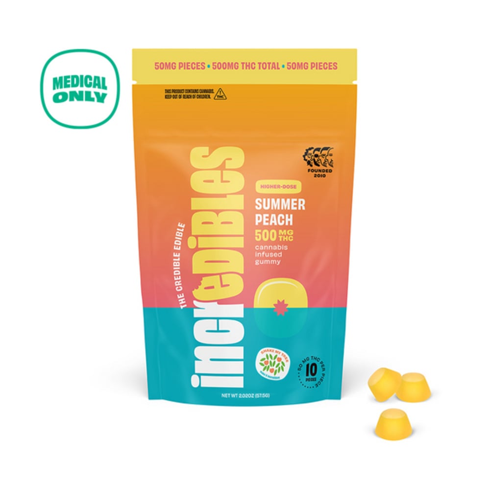 incredibles – MEDICAL Summer Peach High Dose [10pk] (500mg) - Medical Only