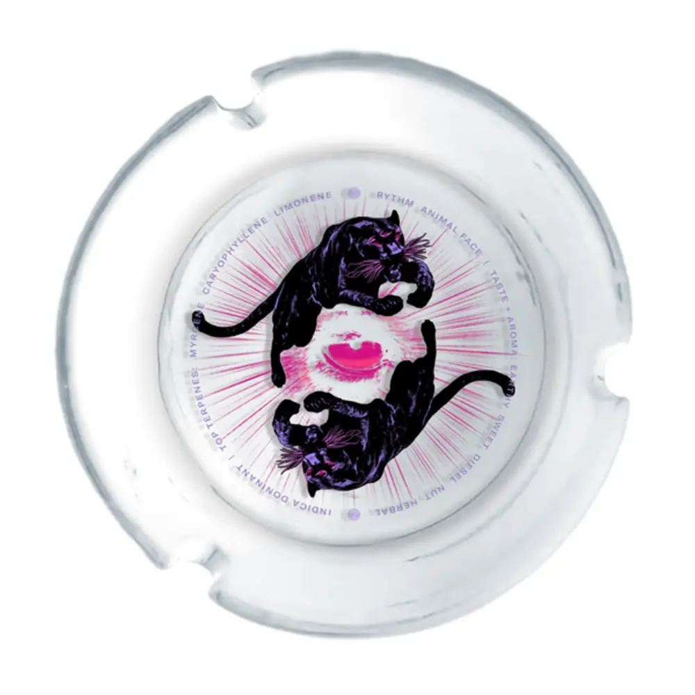 RYTHM – Clear Glass Ashtray - Animal Face