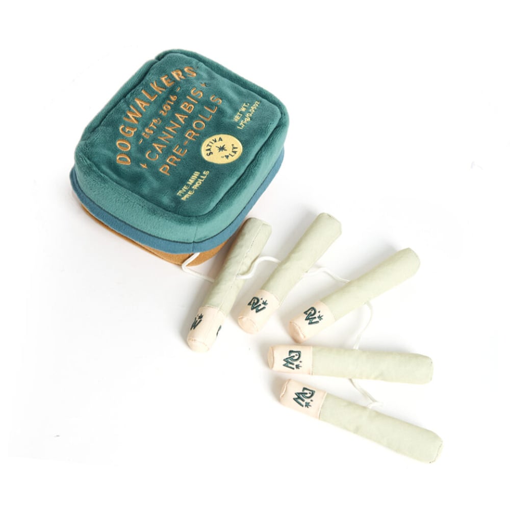 Dogwalkers – Plush Pet Toy Tin Squeeker - Green