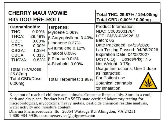 Dogwalkers – Cherry Maui Wowie [.75g]