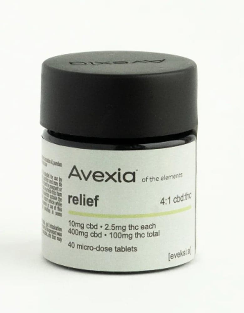 Avexia – Relief 4:1 CBD:THC [40pk] (400mg CBD/100mg THC)