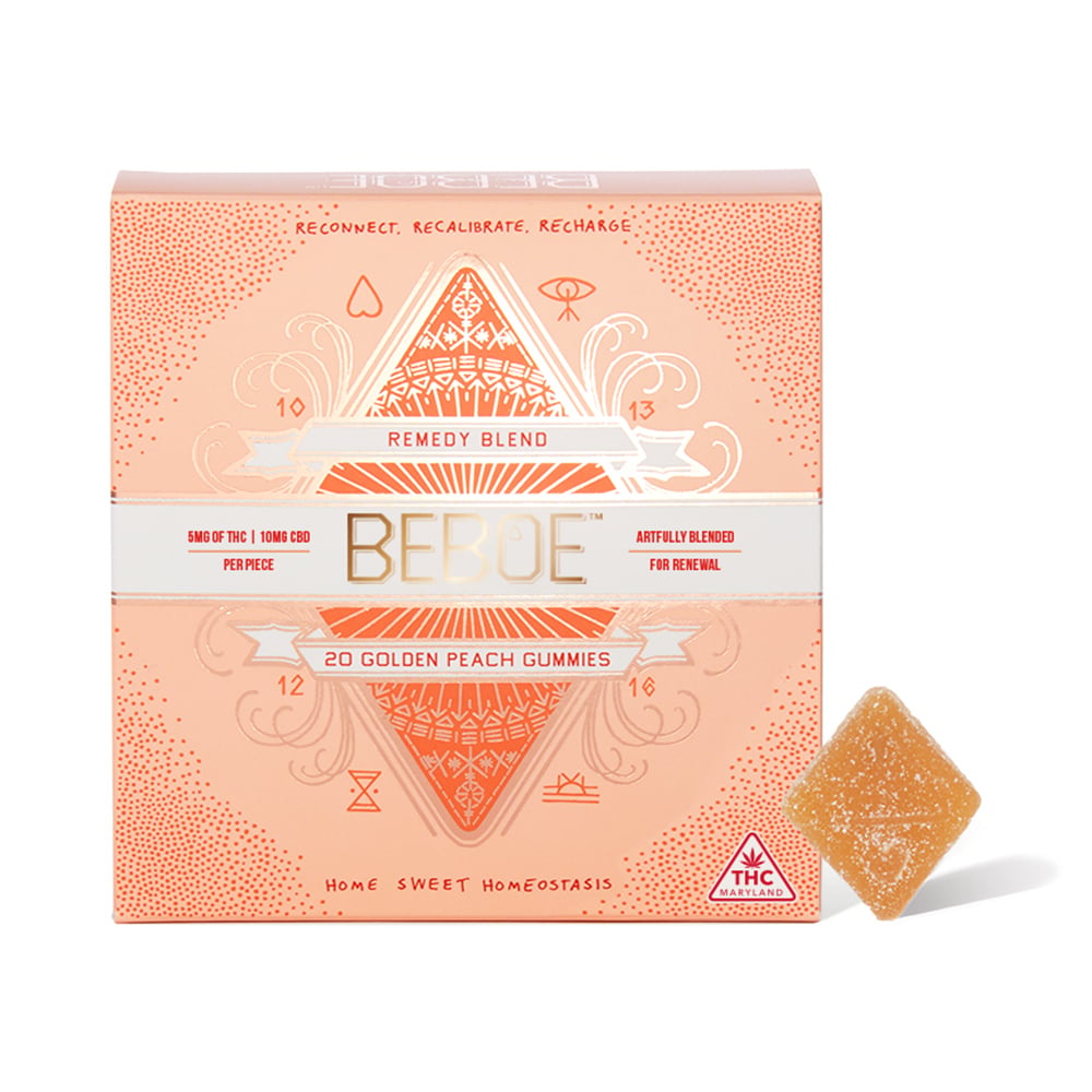 Beboe – 1:2 Remedy Golden Peach [20pk] (200mg CBD/100mg THC)