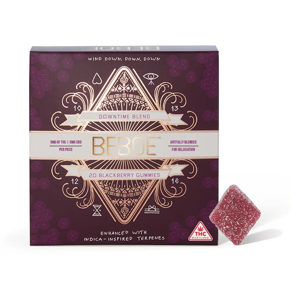 Beboe – 1:1 Downtime Blackberry [20pk] (100mg CBD/100mg THC)