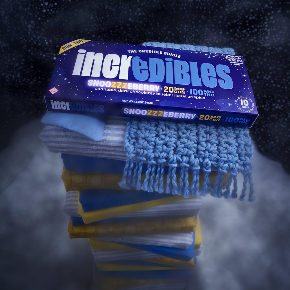 incredibles – 5:1 Snoozzzeberry + CBN Bar [10pk] (89.6mg THC/22.5mg CBN)