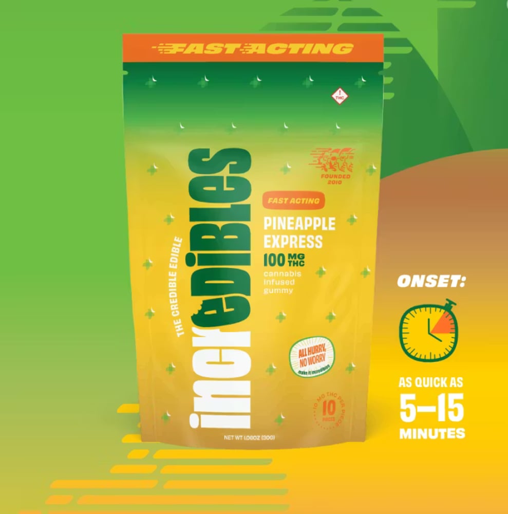 incredibles – Fast-Acting Pineapple Express [10pk] (100mg)