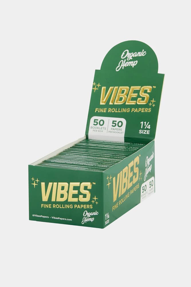 Vibes – Organic Hemp Papers - Green - 1 1/4 [50pk]