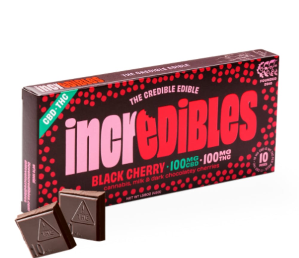 incredibles – 1:1 Black Cherry + CBD Bar [10pk] (100mg CBD/100mg THC)