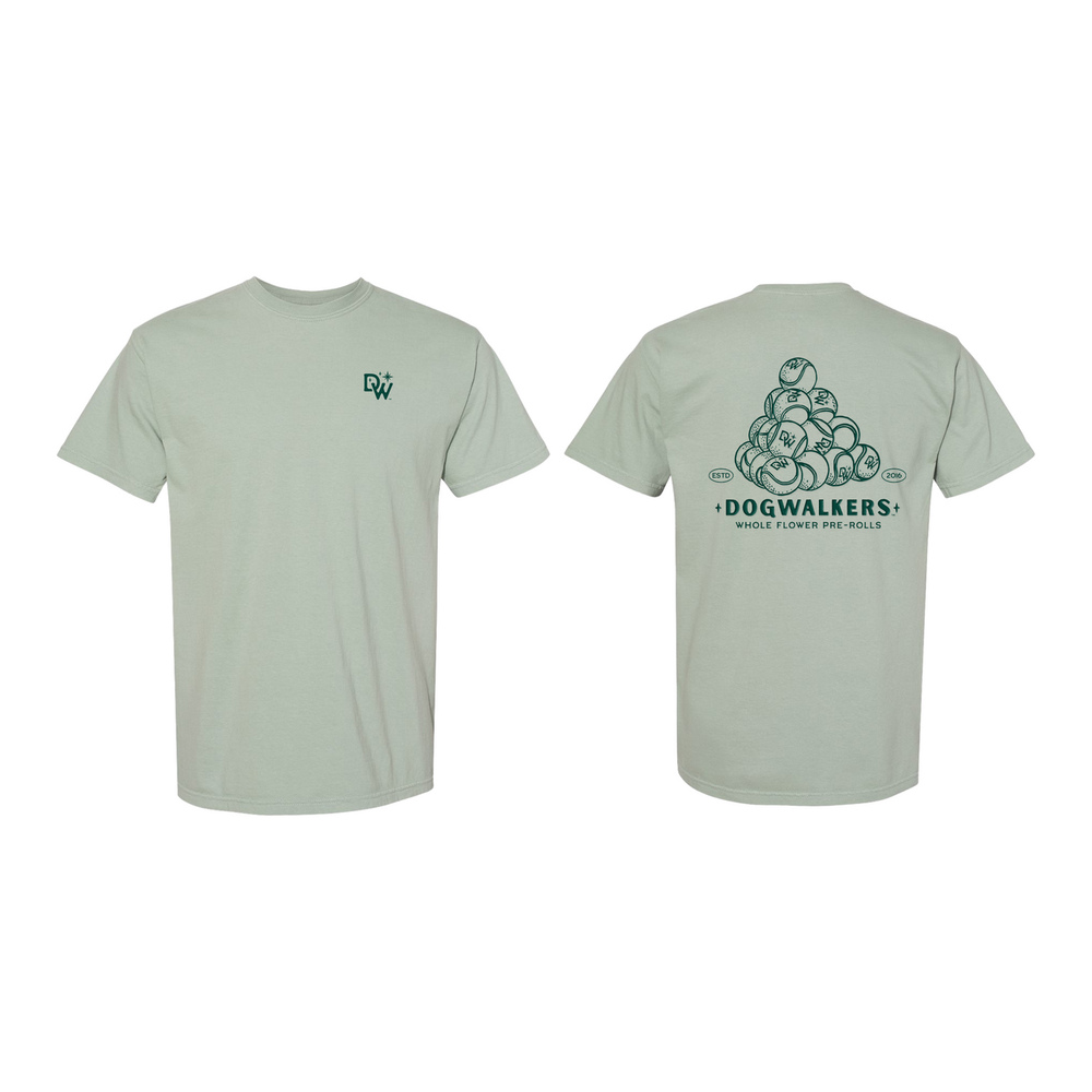 Dogwalkers – Tennis Ball Short Sleeve - (Moss) [2XL]