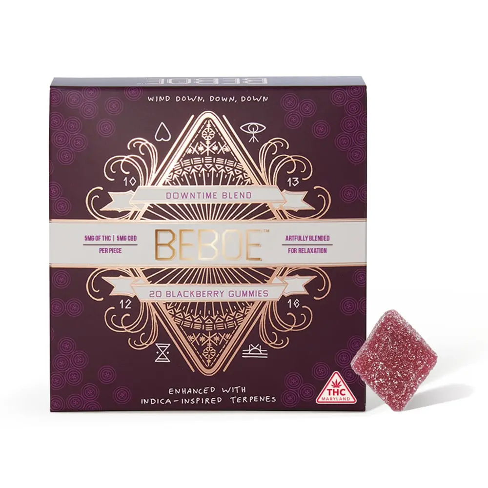 Beboe – 1:1 Downtime Blackberry [20pk] (100mg CBD/100mg THC)