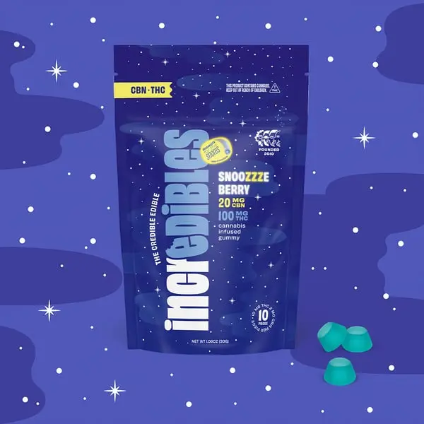 incredibles – 5:1 Snoozzzeberry + CBN [10pk] (100mg  THC/20mg CBN)