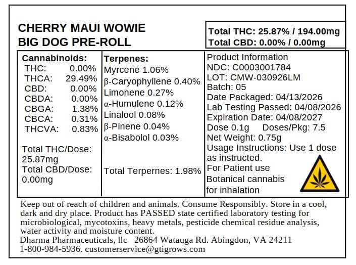 Dogwalkers – Cherry Maui Wowie [.75g]