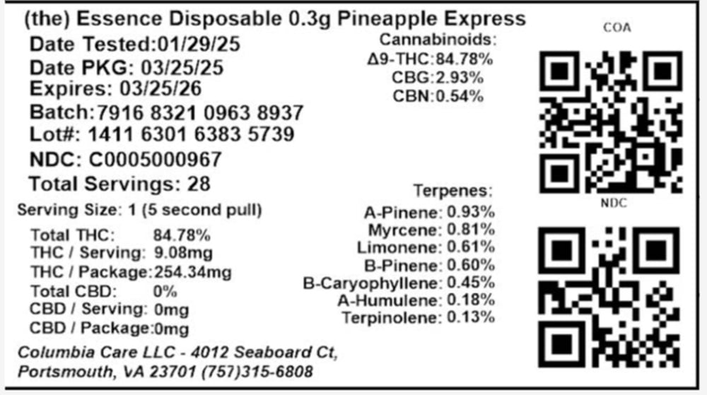 (the) Essence – Pineapple Express [300mg]
