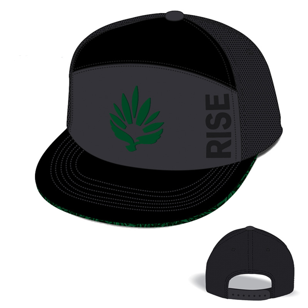 RISE Merch – Grey Mesh Logo - Black