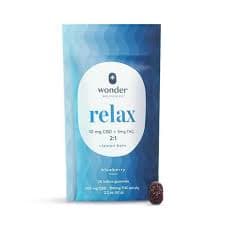 * Wonder Wellness Co.™ – *Wonder | Relax 2:1 Blueberry Gummies [20pk] (200mg CBD/100mg THC)