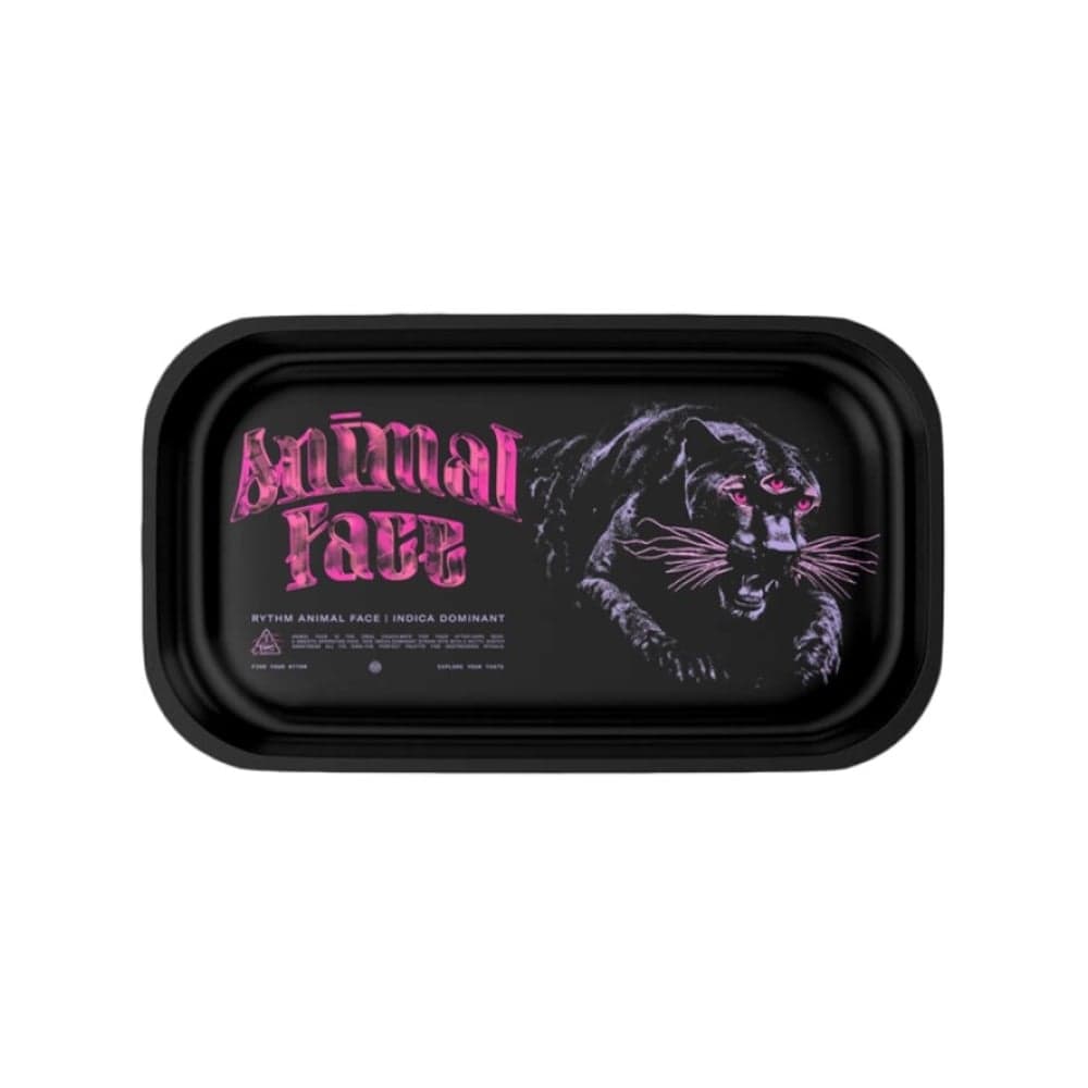 RYTHM – Rolling Tray - Animal Face - Black (10.5" x 6")