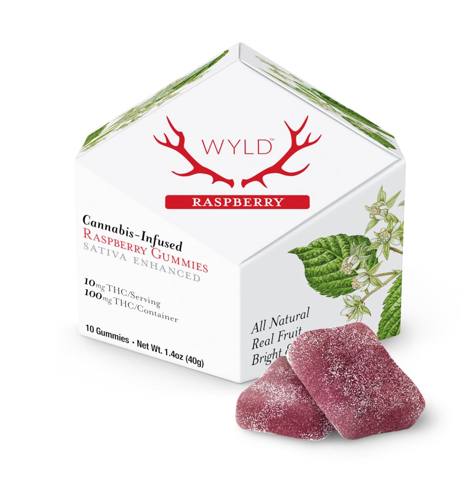 WYLD – Raspberry Sativa Enhanced Gummies | 100mg