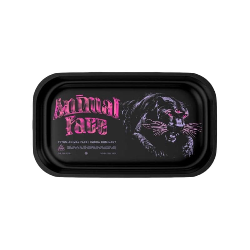 RYTHM – Rolling Tray - Animal Face - Black (10.5" x 6")