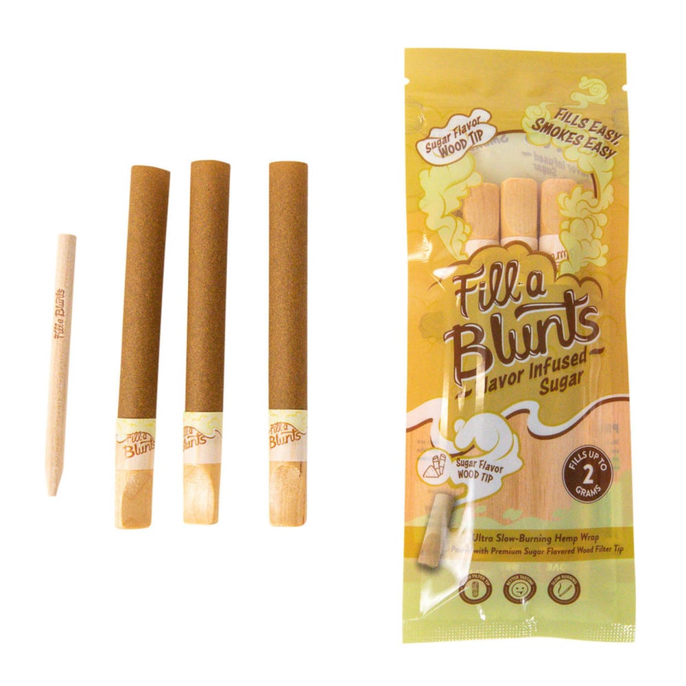 Hemp Wrap Blunt Tubes w/ Sugar Flavor Wood Tips [3pk] Fill-a Blunts - St Paul, MN