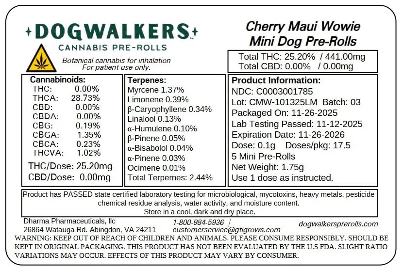 Dogwalkers – Cherry Maui Wowie [.35g]