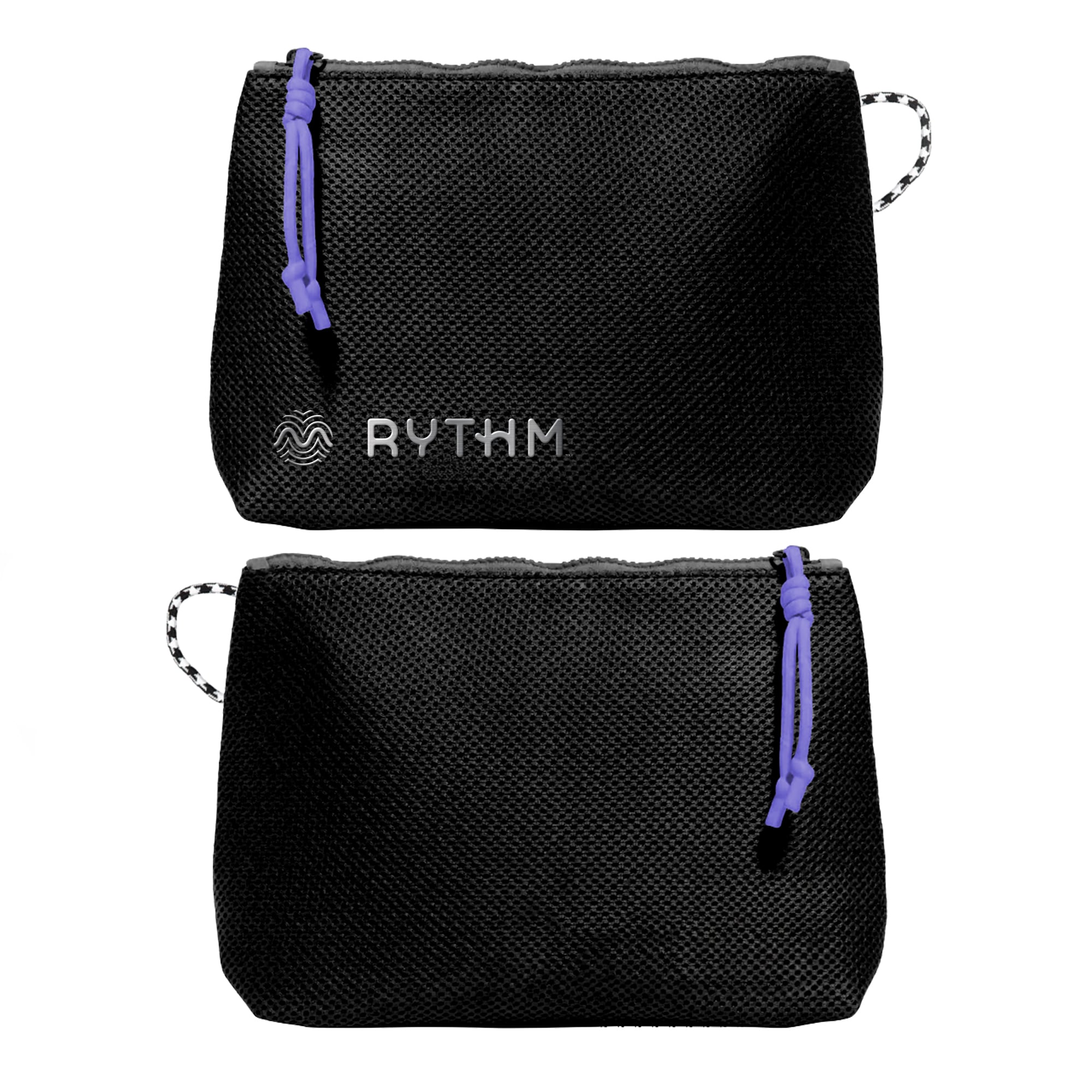 RYTHM – RYTHM Chrome Logo Mesh Stash Pouch - (Black/Purple)