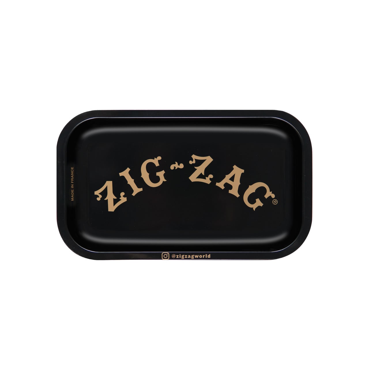 Zig-Zag – Classic Rolling Tray - Black [Small]