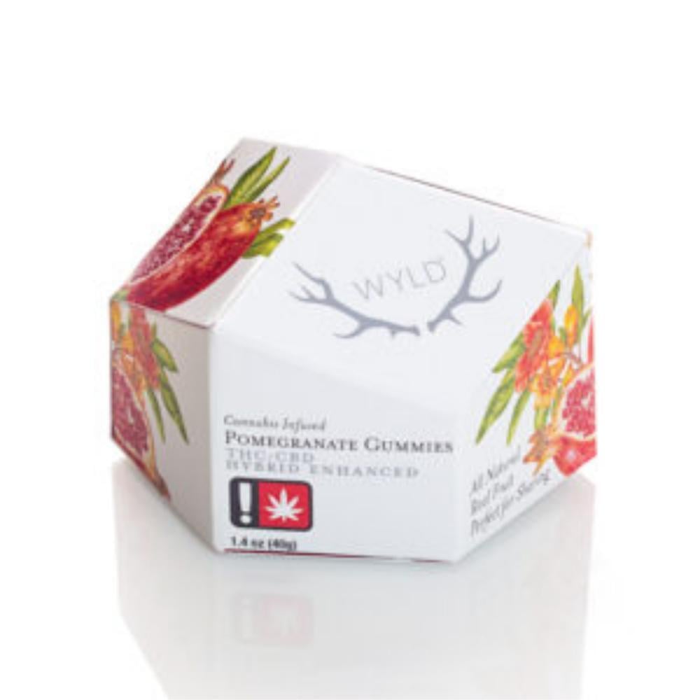 WYLD – Pomegranate 1:1 CBD + Hybrid Enhanced Gummies | 100mg